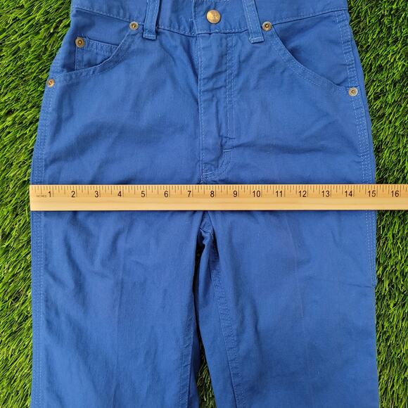 Vintage 70s LEE Straight Jeans Womens 00 22x33 Blue Talon Zip - Picture 14 of 16